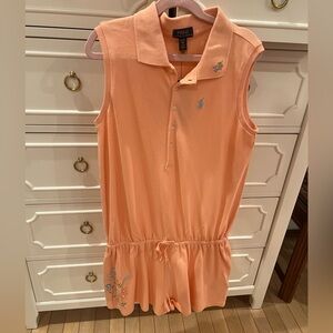 BRAND NEW w/TAGS Polo Ralph Lauren Embroidered Piqué Polo Romper Sz 16 (XL)